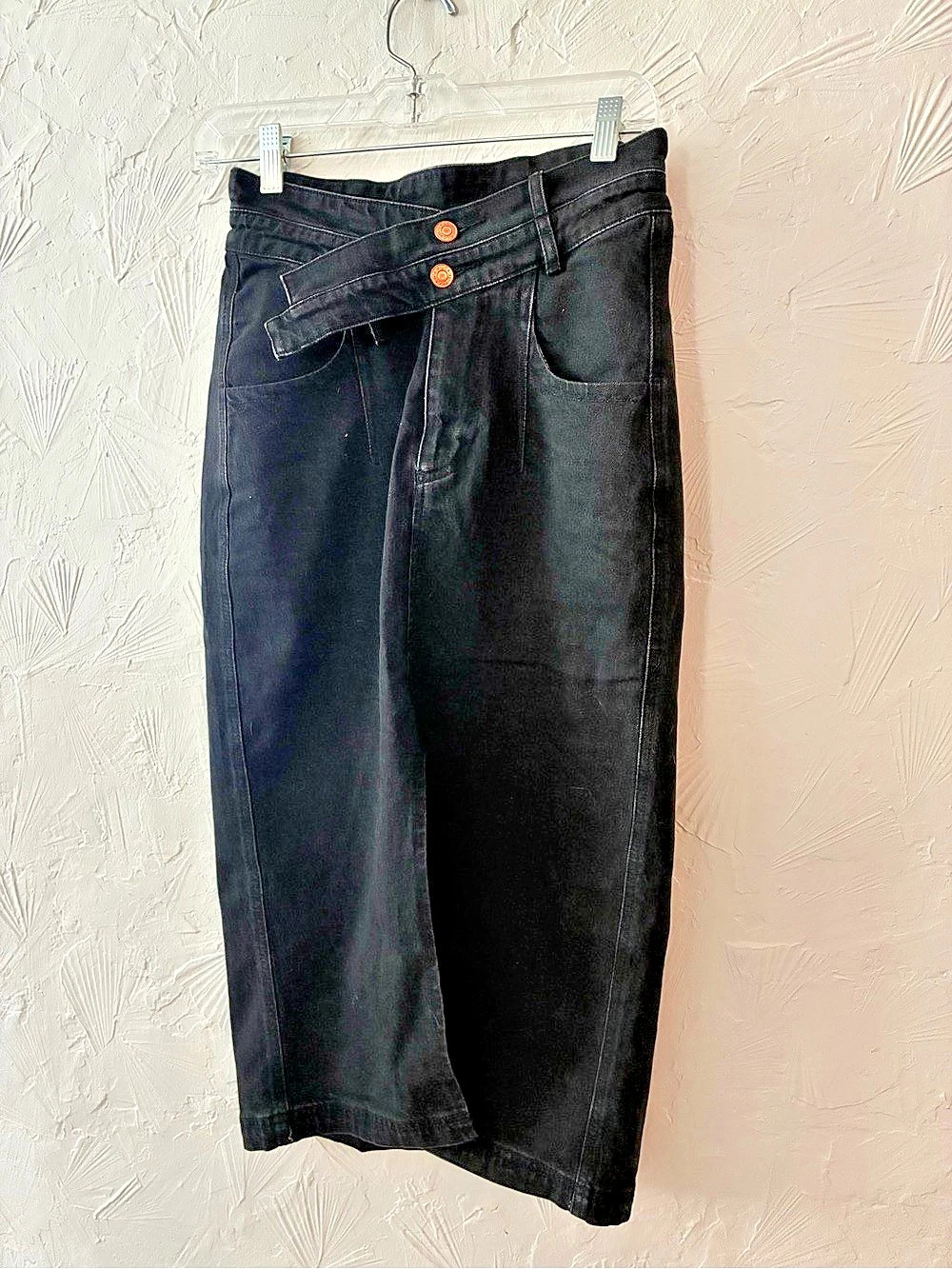 Pilcro high waist midi skirt front split
